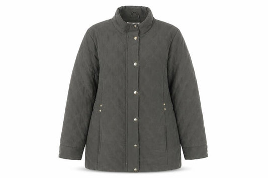 EWM Women’s Black UK 14 Quilted Padded Mid-Length Coat