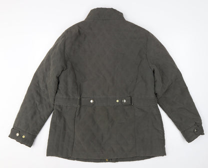 EWM Women’s Black UK 14 Quilted Padded Mid-Length Coat