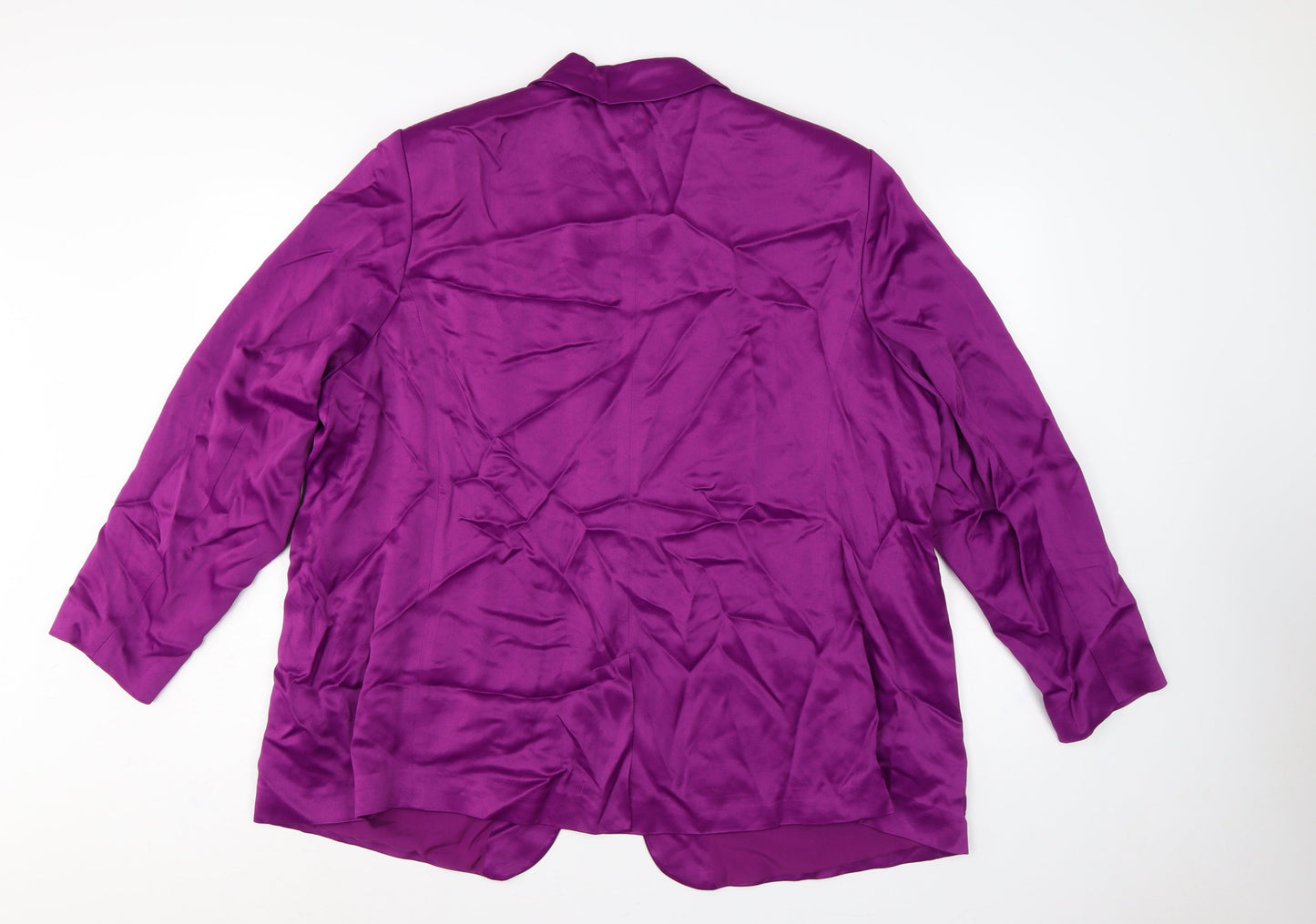 Marks & Spencer Women Purple UK 24 Tuxedo Blazer Shawl Lapel Viscose