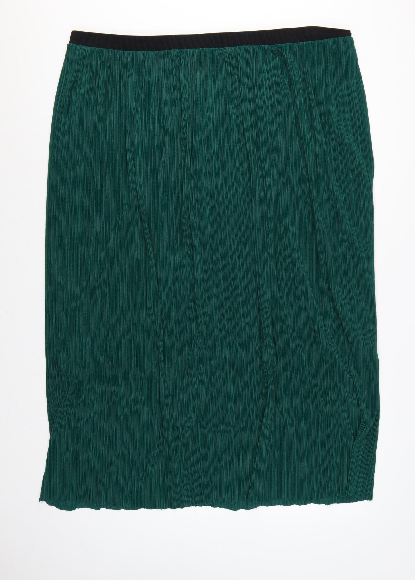 Marks and Spencer Women Green UK 24 Per Una Pleated Maxi Skirt