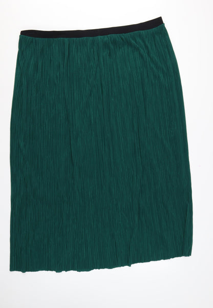 Marks and Spencer Women Green UK 24 Per Una Pleated Maxi Skirt