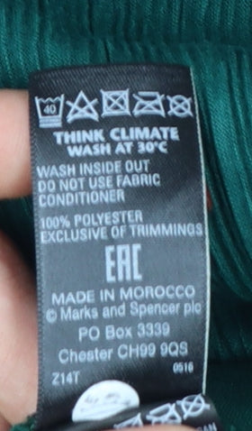 Marks and Spencer Women Green UK 24 Per Una Pleated Maxi Skirt