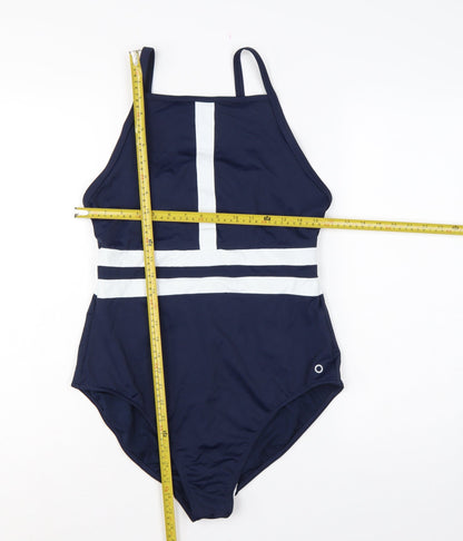 Marks and Spencer Women’s Blue UK 16 Nautical Stripe One Piece Swimsuit