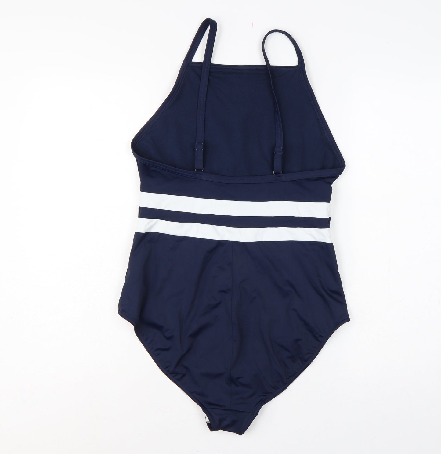Marks and Spencer Women’s Blue UK 16 Nautical Stripe One Piece Swimsuit