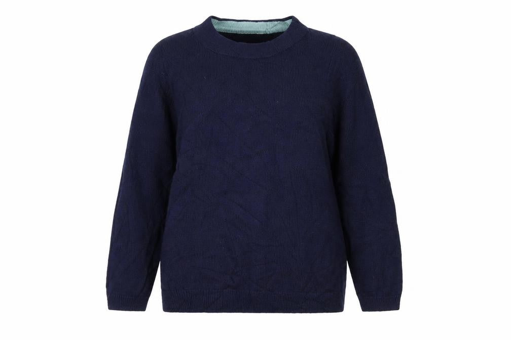Boden Women’s Blue UK 16 Cable Knit 100% Wool Round Neck Jumper