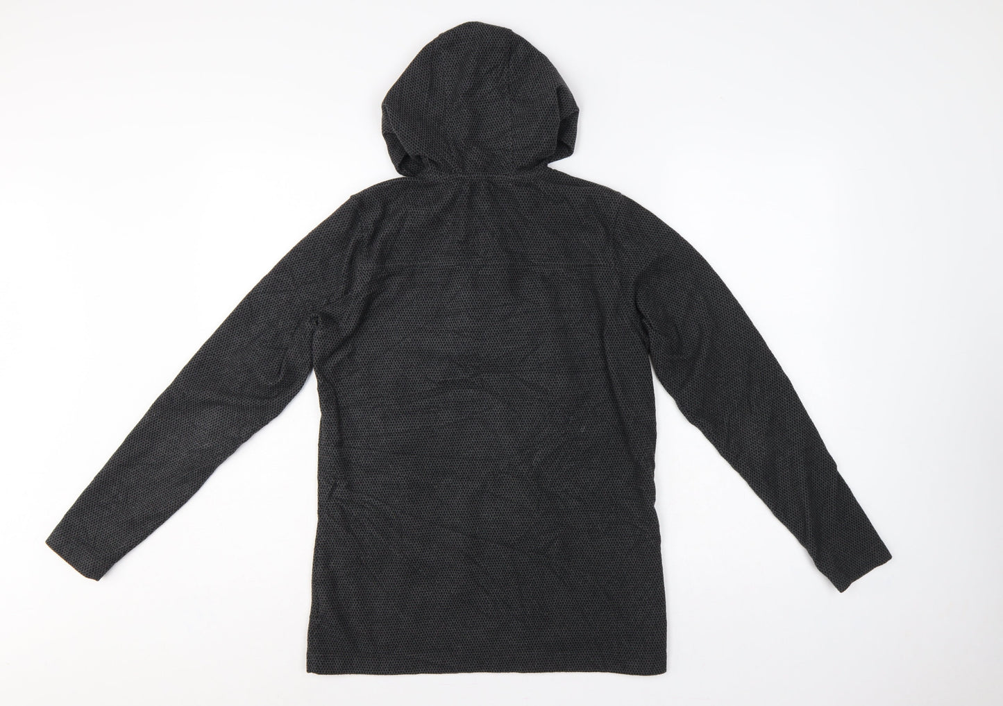 Avacucho Women’s Grey M Hooded Button Pullover Tunic Hoodie