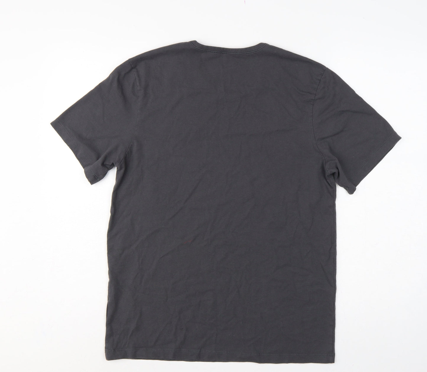 BOSS Mens Black L Logo Cotton Crew Neck Short Sleeve T-Shirt