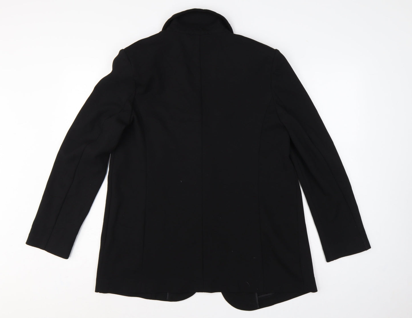 Marks and Spencer Women Black UK 14 Relaxed Fit Stretch Blazer