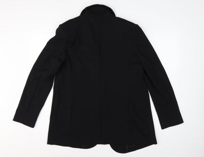 Marks and Spencer Women Black UK 14 Relaxed Fit Stretch Blazer