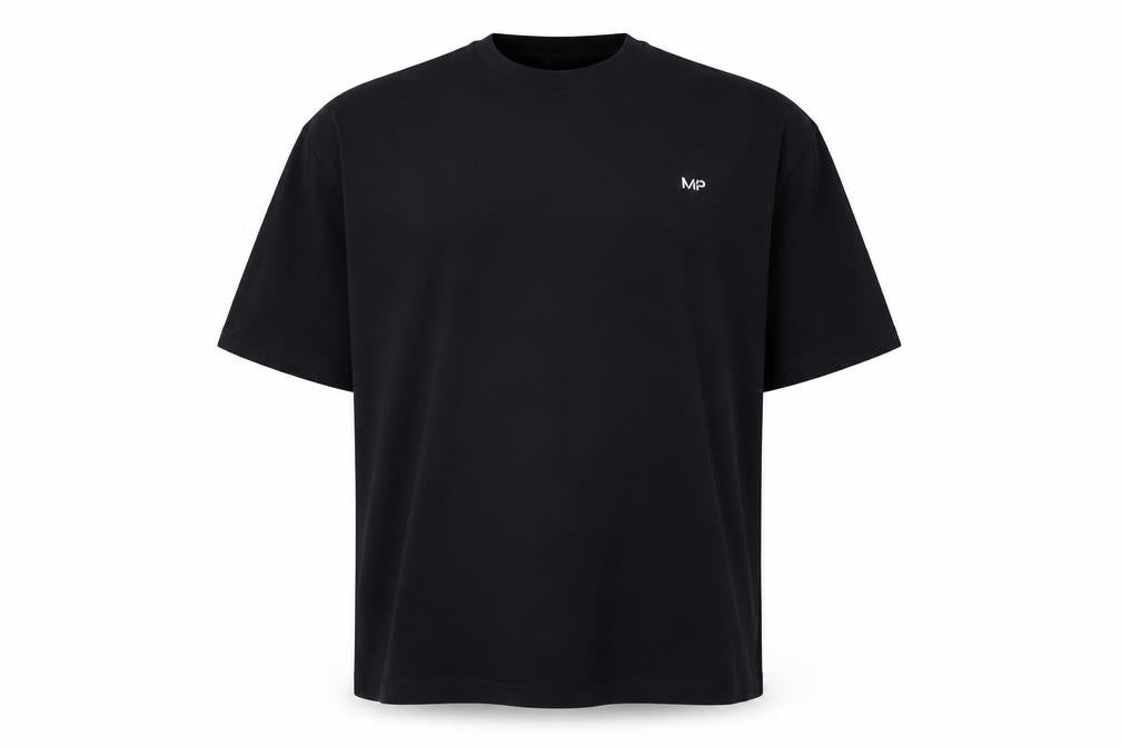 Myprotein Men's Black 3XL Logo Crew Neck Short Sleeve Cotton T-Shirt
