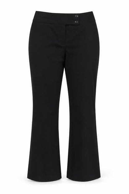 Marks & Spencer Women Black UK 16 Long Flared Dress Trousers