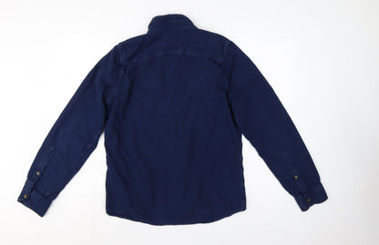Hollister Men’s Blue M Cotton Long Sleeve Button-Up Shirt Pocket