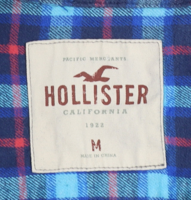 Hollister Men’s Blue M Cotton Long Sleeve Button-Up Shirt Pocket