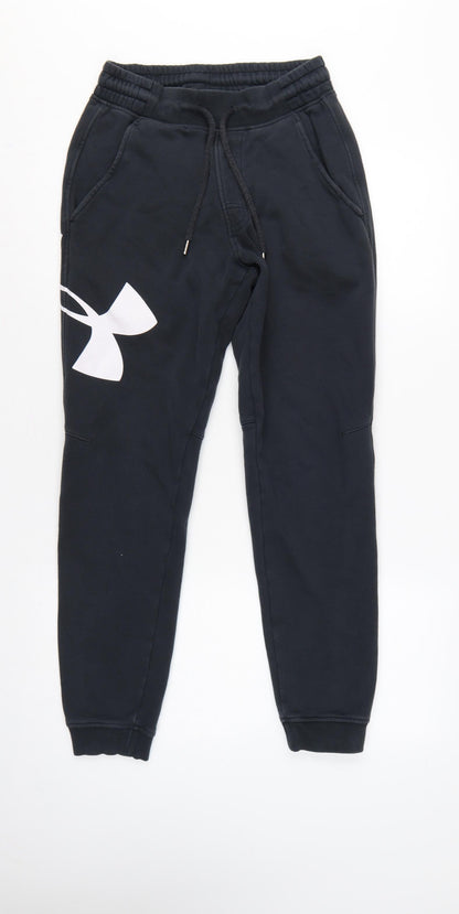 Under Armour Men’s Black S ColdGear Fitted Logo Jogger Sweatpants