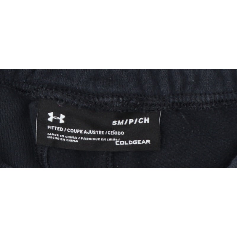 Under Armour Men’s Black S ColdGear Fitted Logo Jogger Sweatpants