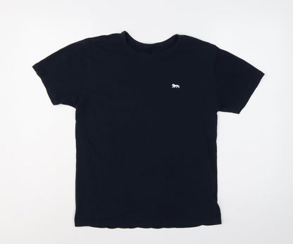 Lonsdale Women’s Blue L Basic Cotton Stretch Lion Logo T-Shirt
