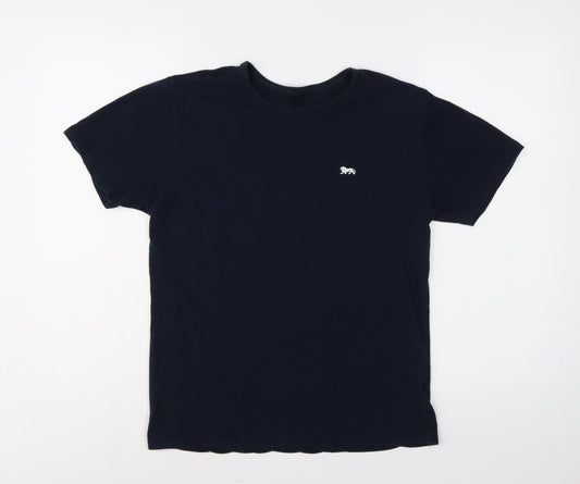 Lonsdale Women’s Blue L Basic Cotton Stretch Lion Logo T-Shirt
