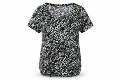 Marks & Spencer Women Green Animal Print Size 14 Wrap V-Neck Top