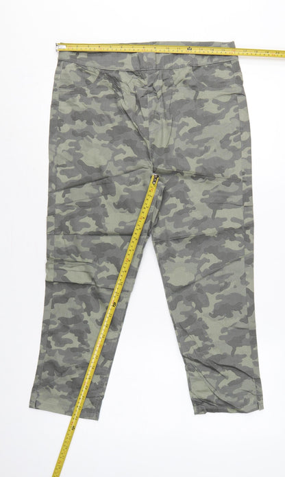 Marks & Spencer Women Green Camo UK 14 Slim Stretch Jeggings