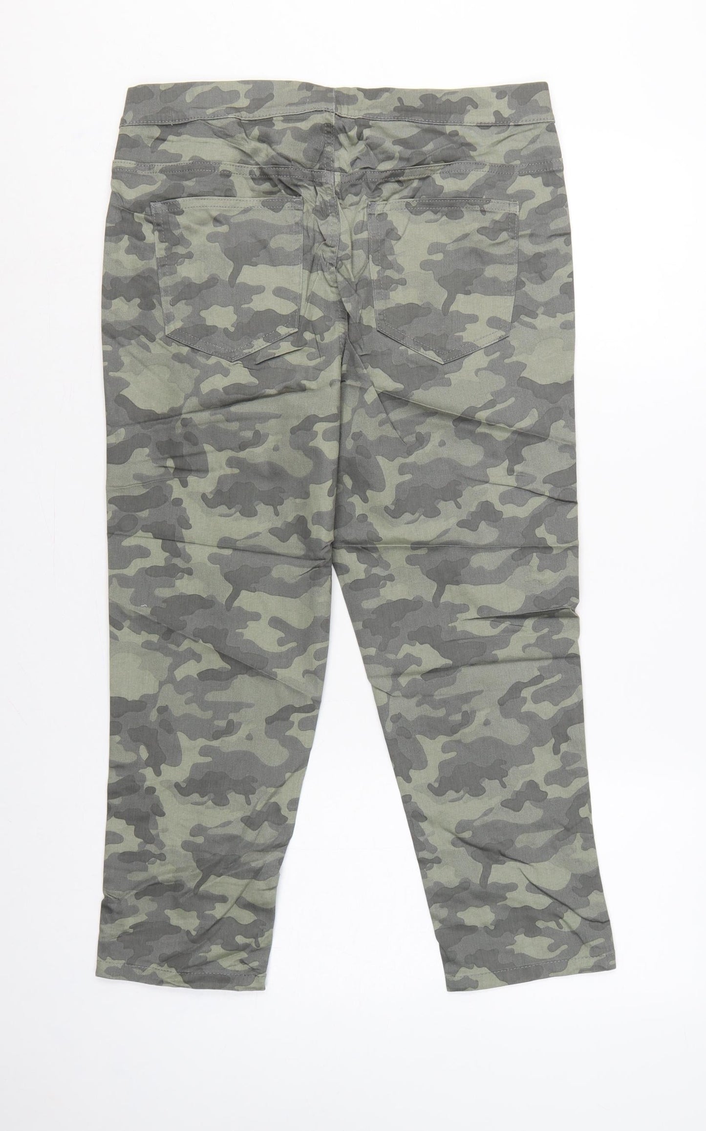 Marks & Spencer Women Green Camo UK 14 Slim Stretch Jeggings
