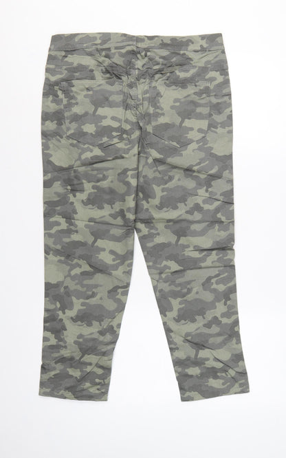 Marks & Spencer Women Green Camo UK 14 Slim Stretch Jeggings