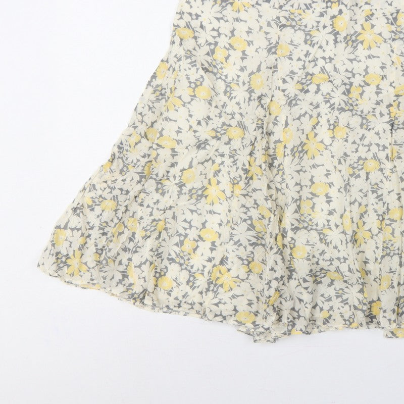 Dorothy Perkins Women's Multicoloured Floral Flare Knee Skirt UK 14