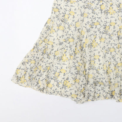 Dorothy Perkins Women's Multicoloured Floral Flare Knee Skirt UK 14