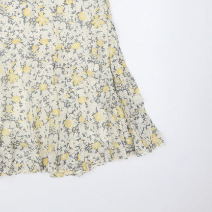 Dorothy Perkins Women's Multicoloured Floral Flare Knee Skirt UK 14