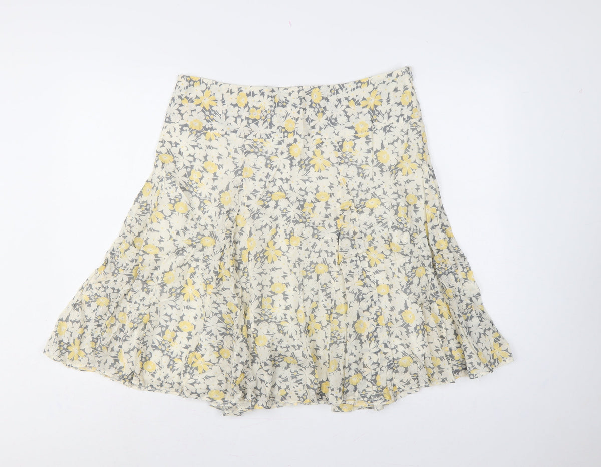Dorothy Perkins Women's Multicoloured Floral Flare Knee Skirt UK 14