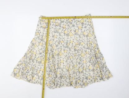 Dorothy Perkins Women's Multicoloured Floral Flare Knee Skirt UK 14