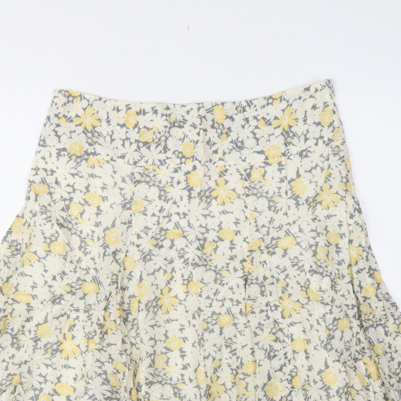 Dorothy Perkins Women's Multicoloured Floral Flare Knee Skirt UK 14