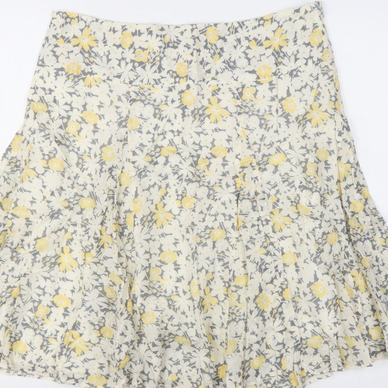 Dorothy Perkins Women's Multicoloured Floral Flare Knee Skirt UK 14