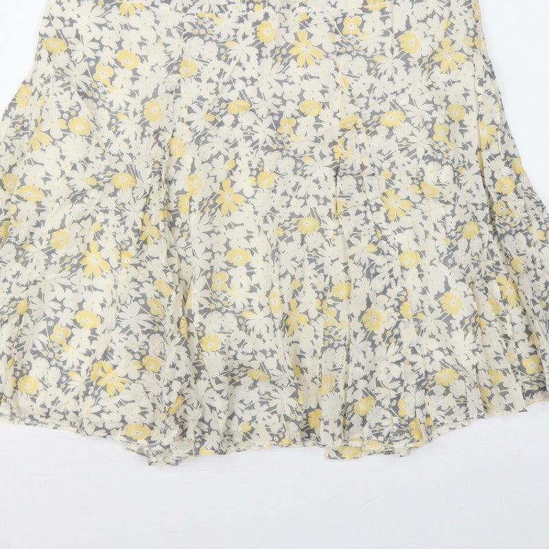 Dorothy Perkins Women's Multicoloured Floral Flare Knee Skirt UK 14