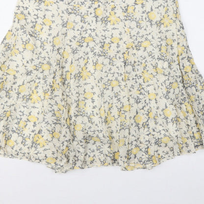 Dorothy Perkins Women's Multicoloured Floral Flare Knee Skirt UK 14