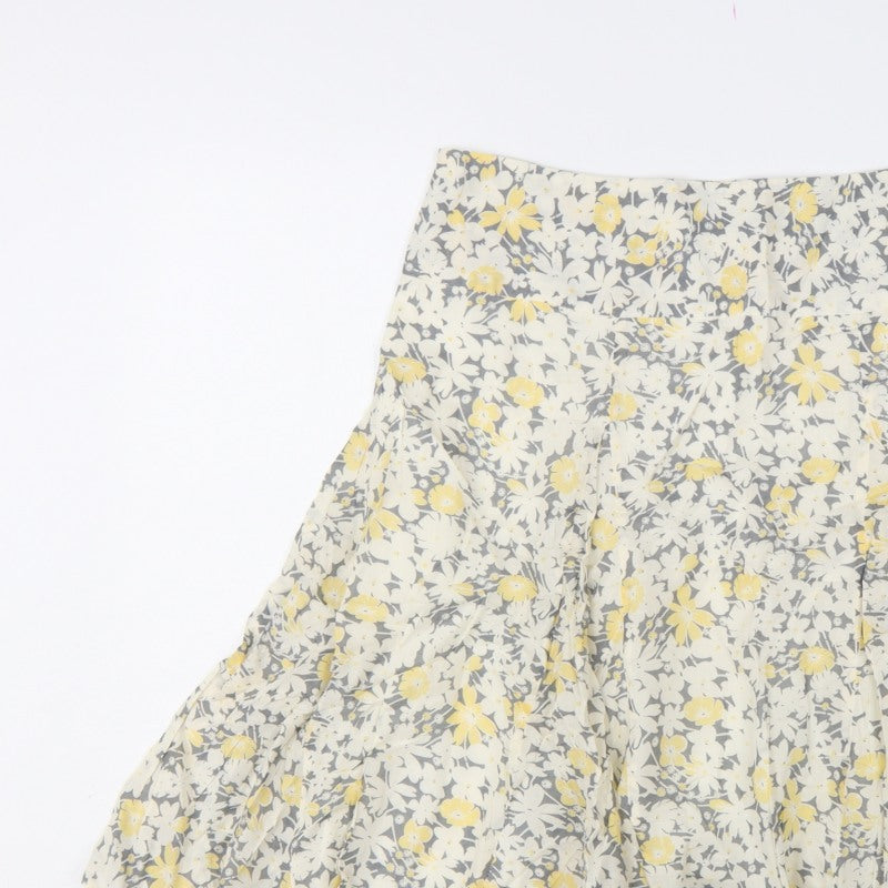 Dorothy Perkins Women's Multicoloured Floral Flare Knee Skirt UK 14