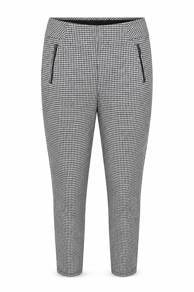 Marks & Spencer Women Black Check Zip Pocket Leggings UK 12 Short