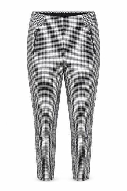 Marks & Spencer Women Black Check Zip Pocket Leggings UK 12 Short