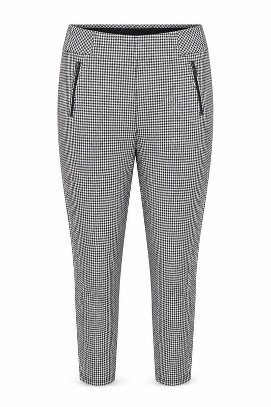 Marks & Spencer Women Black Check Zip Pocket Leggings UK 12 Short