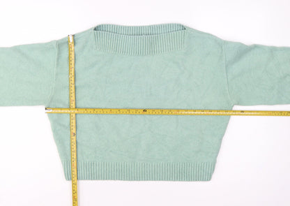 & Other Stories Women's Mint Green M Mock Neck Knit Pullover Jumper