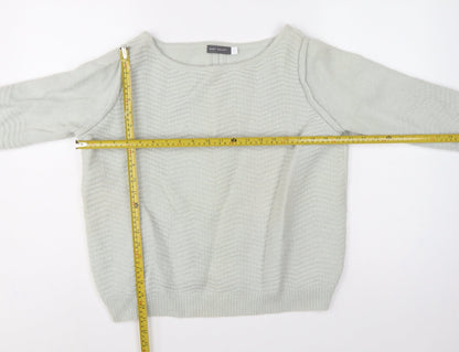 Mint Velvet Women Grey Alpaca Wool Blend Crew Neck Jumper Size 14