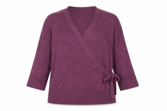 Debenhams Women’s Purple Petite UK 18 Wrap Knit Jumper Belted
