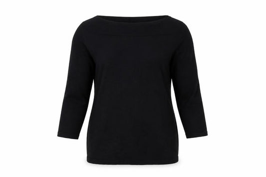 Next Women's Black UK 12 Boat Neck Long Sleeve Knit Tunic Jumper