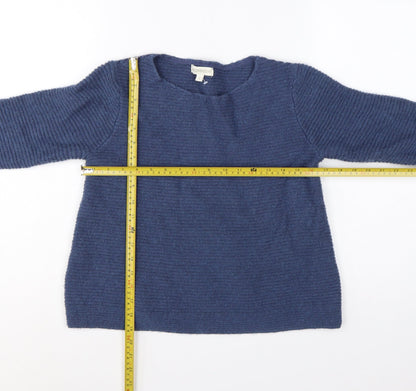 Monsoon Women’s Blue Size S Knit Raglan Sleeve Round Neck Pullover Jumper
