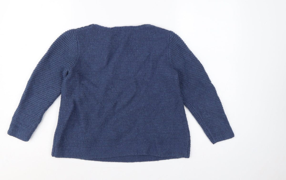 Monsoon Women’s Blue Size S Knit Raglan Sleeve Round Neck Pullover Jumper