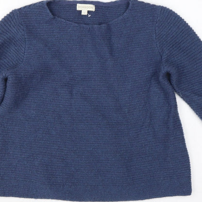 Monsoon Women’s Blue Size S Knit Raglan Sleeve Round Neck Pullover Jumper