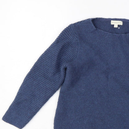Monsoon Women’s Blue Size S Knit Raglan Sleeve Round Neck Pullover Jumper