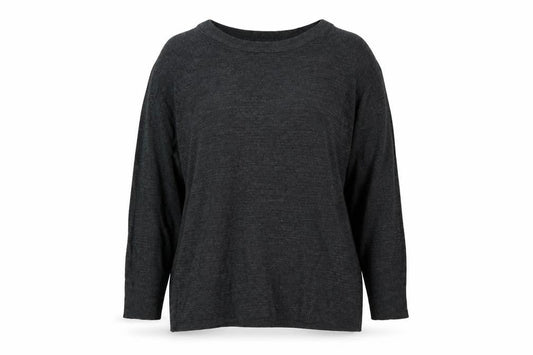 Jacqueline de Yong Women’s Grey S Crew Neck Balloon Sleeve Knit Jumper