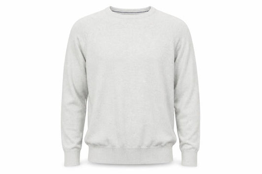 Front view of Boden Men’s Grey Crew Neck Knit jumper, size M
