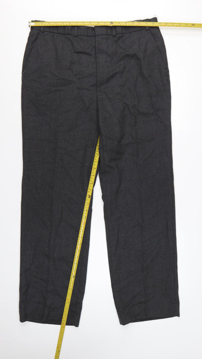 St Michael Men’s Grey Wool Blend Dress Trousers 40in 33in Leg Vintage