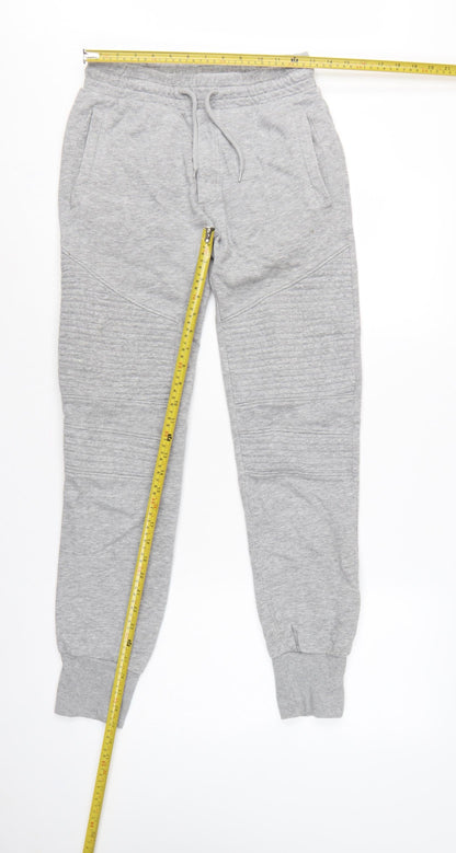 H&M Men Grey XS Slim Tapered Fleece Jogger Sweatpants